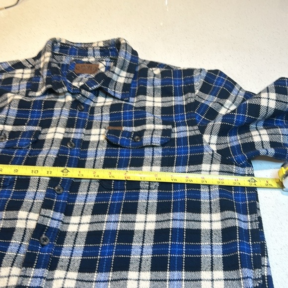 Orvis Blue Plaid Heavy Weight Cotton Flannel Shirt Men’s size XL - Picture 11 of 16
